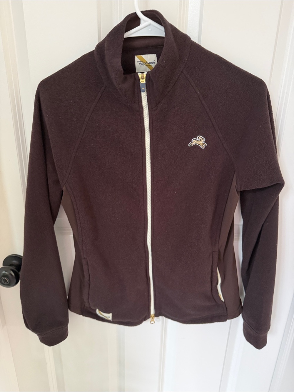 Tracksmith Women's Dark Brown Full‑Zip Bomber Jacket